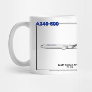 Airbus A340-600 - South African Airways (Art Print) Mug